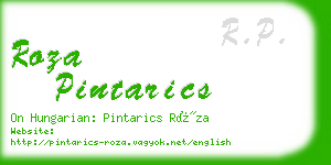 roza pintarics business card